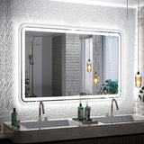 White Framed LED Bathroom/Vanity Mirrors with Lights