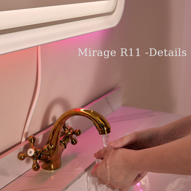 White Framed LED Bathroom/Vanity Mirrors with Lights