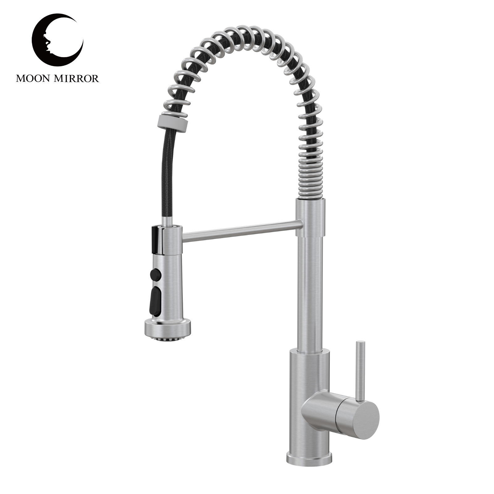 MOON MIRROR Pull-Down Kitchen Faucet Stainless Steel