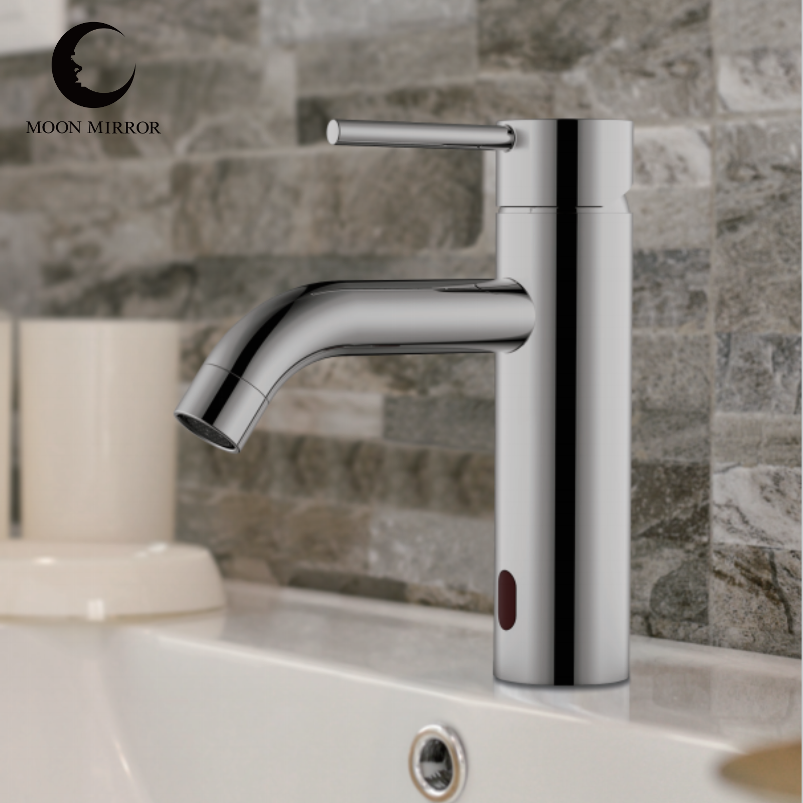 MOON MIRROR Touchless Sensor Automatic Faucets for Bathroom