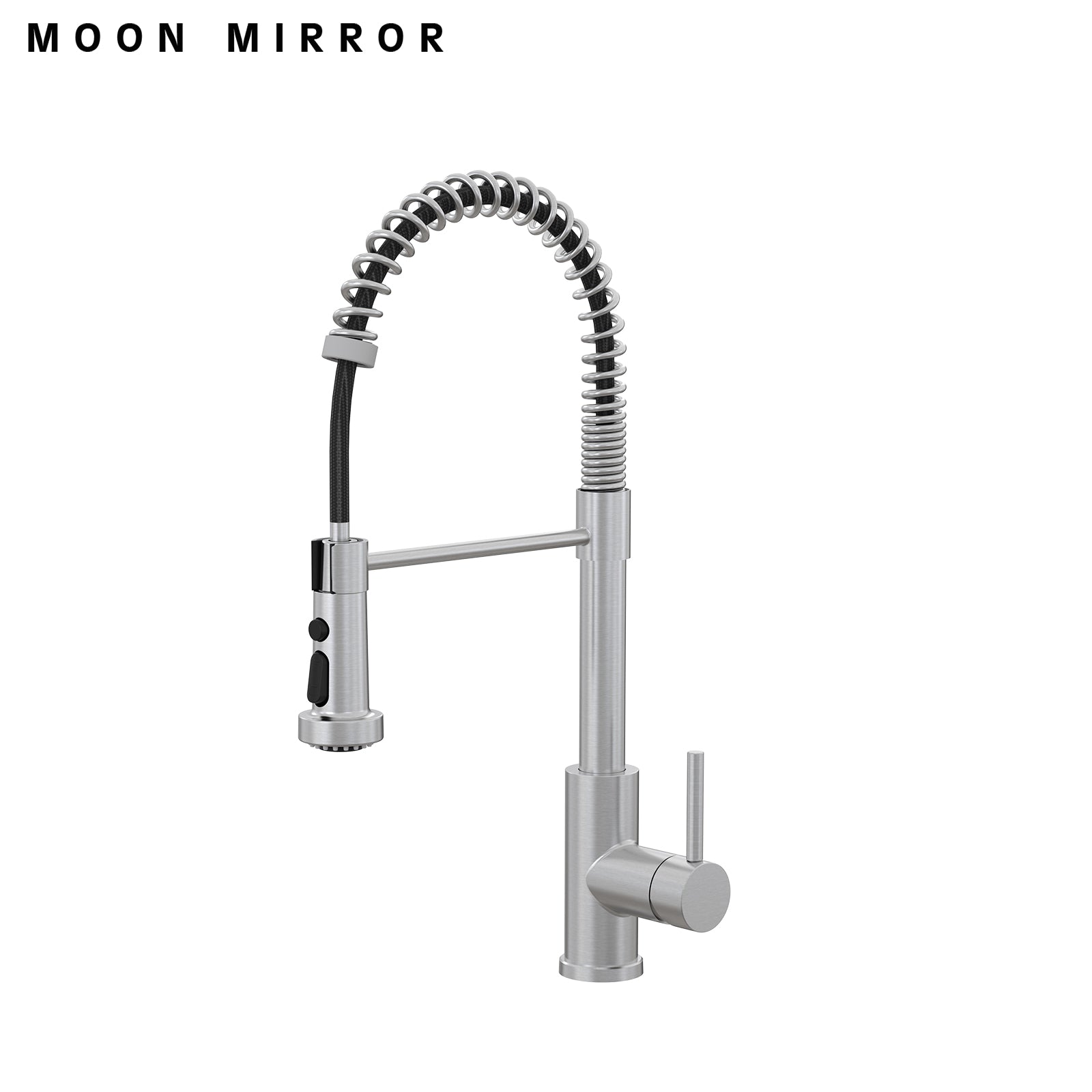 MOON MIRROR Pull-Down Kitchen Faucet Stainless Steel