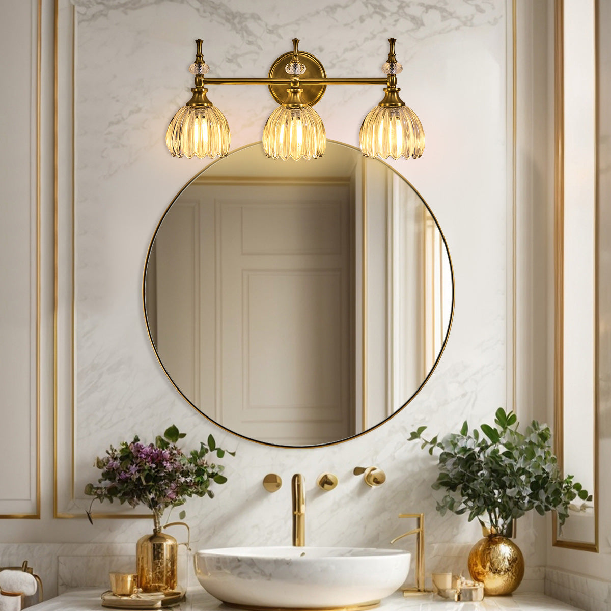 Gold bathroom wall light shops