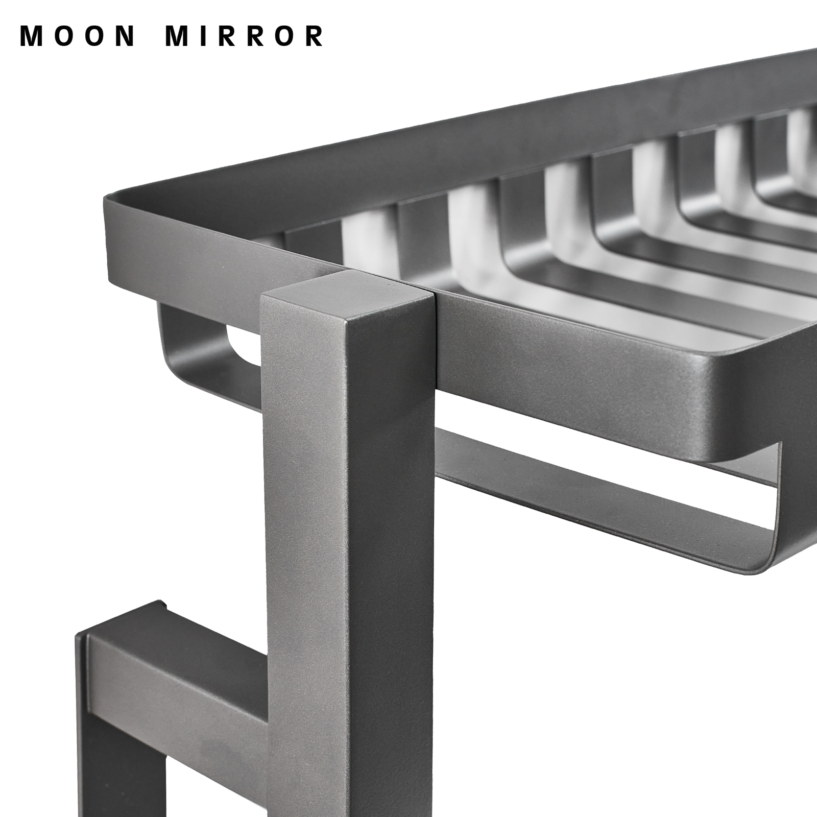 MOON MIRROR Electric Towel Warmer Heated Towel Rack Wall Mounted Plug-in