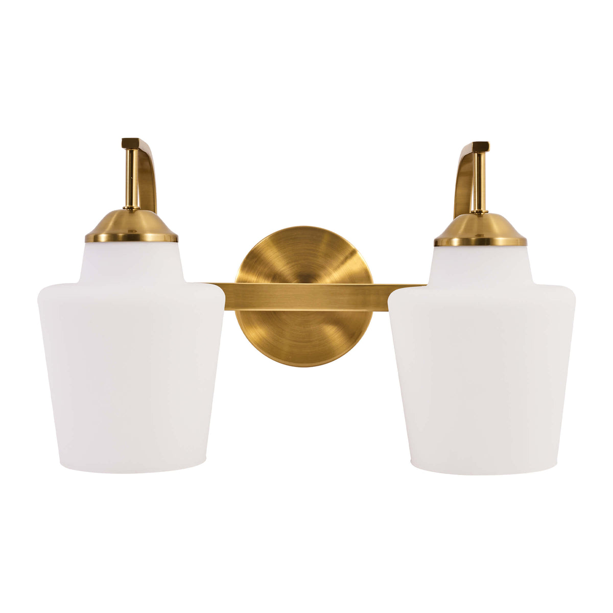 Contemporary Opal Glass Tapered Shade Bathroom Vanity Light
