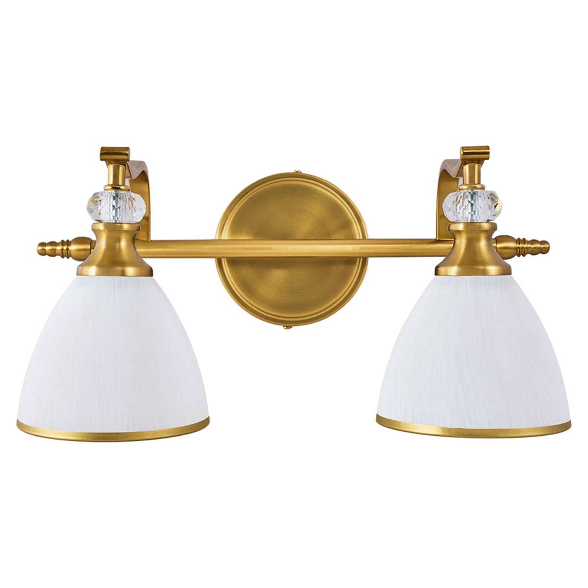 Vintage Frosted Trumpet Glass Shade Bathroom Vanity Light