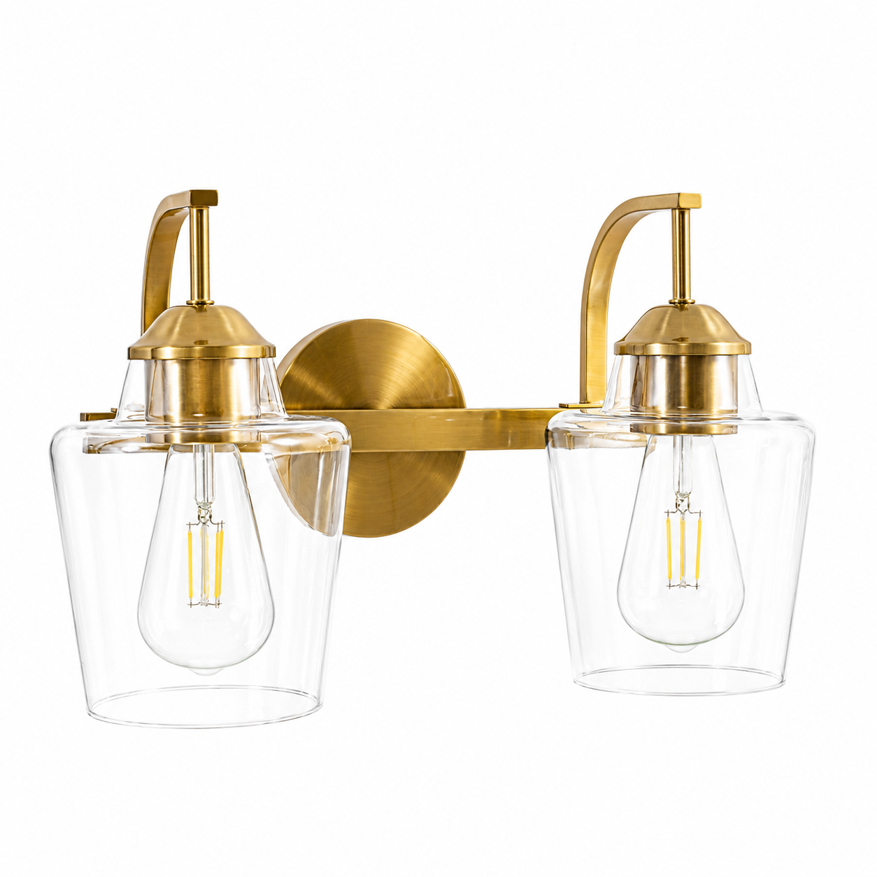 Contemporary Hand-Blown Tapered Glass Shades Bathroom Vanity Lights