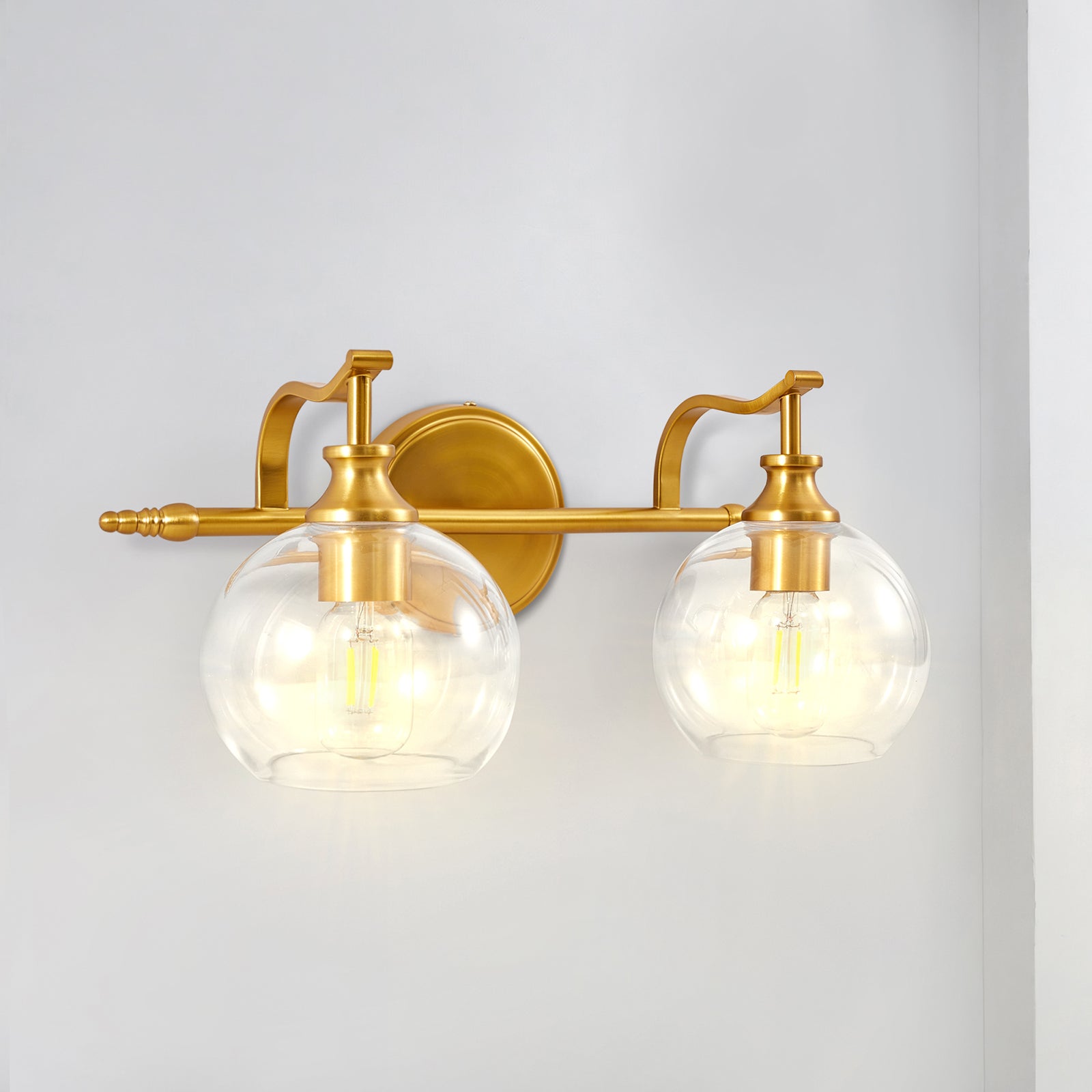 brushed gold wall sconces