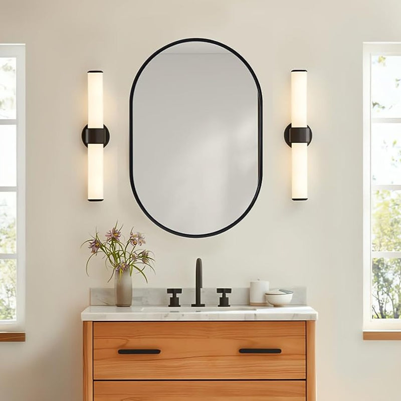 Iron Pill Shaped Bathroom Mirrors