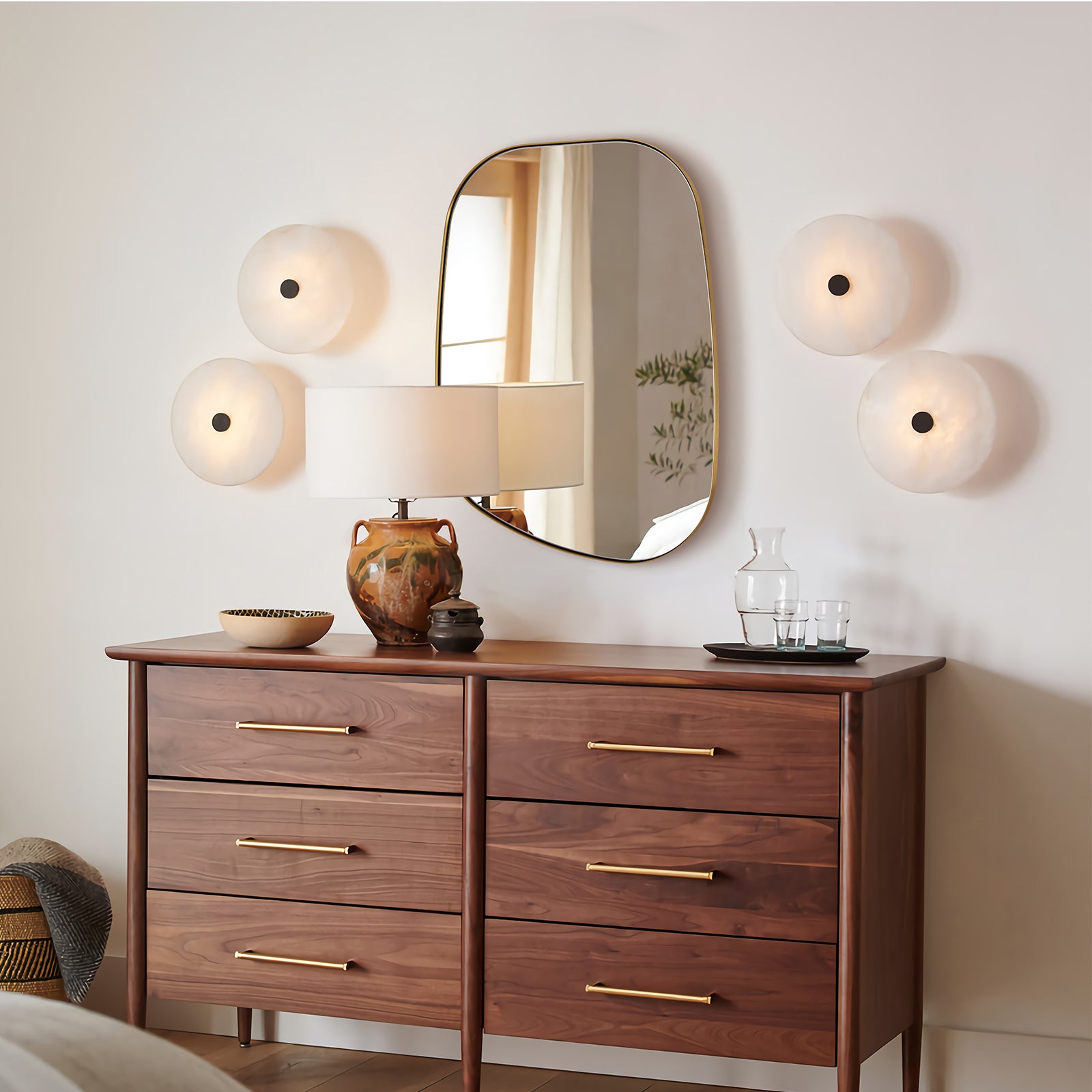 Irregular Asymmetrical Mirror for Bathroom, Living Room
