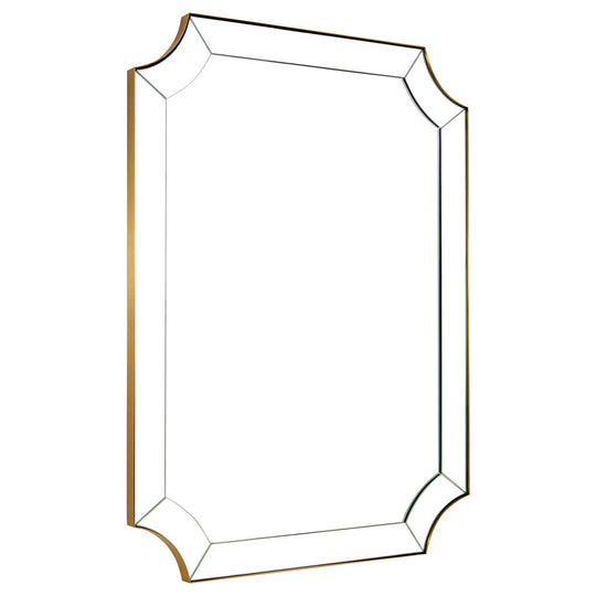 Minuette Scalloped Bathroom Decor Wall Mirrors Unique Mirrors| Stainless Steel Frame