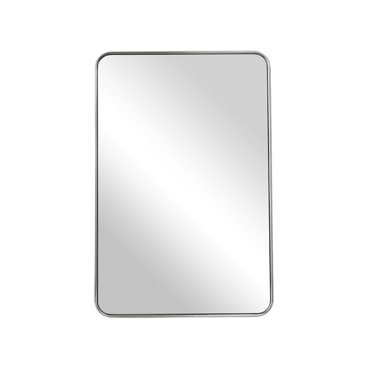 Modern Rounded Rectangular Bathroom Mirrors| Stainless Steel  U-Tube Frame