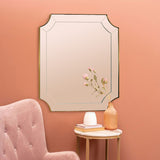 Minuette Scalloped Corner Rectangular Wall Mirror