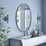 Metal Oval Bathroom/Vanity Mirrors |Stainless Steel Framed