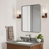 Contemporary Rounded Rectangle Mirror for Bathroom/Vanity / Wall | Stainless Steel Frame
