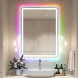 White Framed LED Bathroom/Vanity Mirrors with Lights