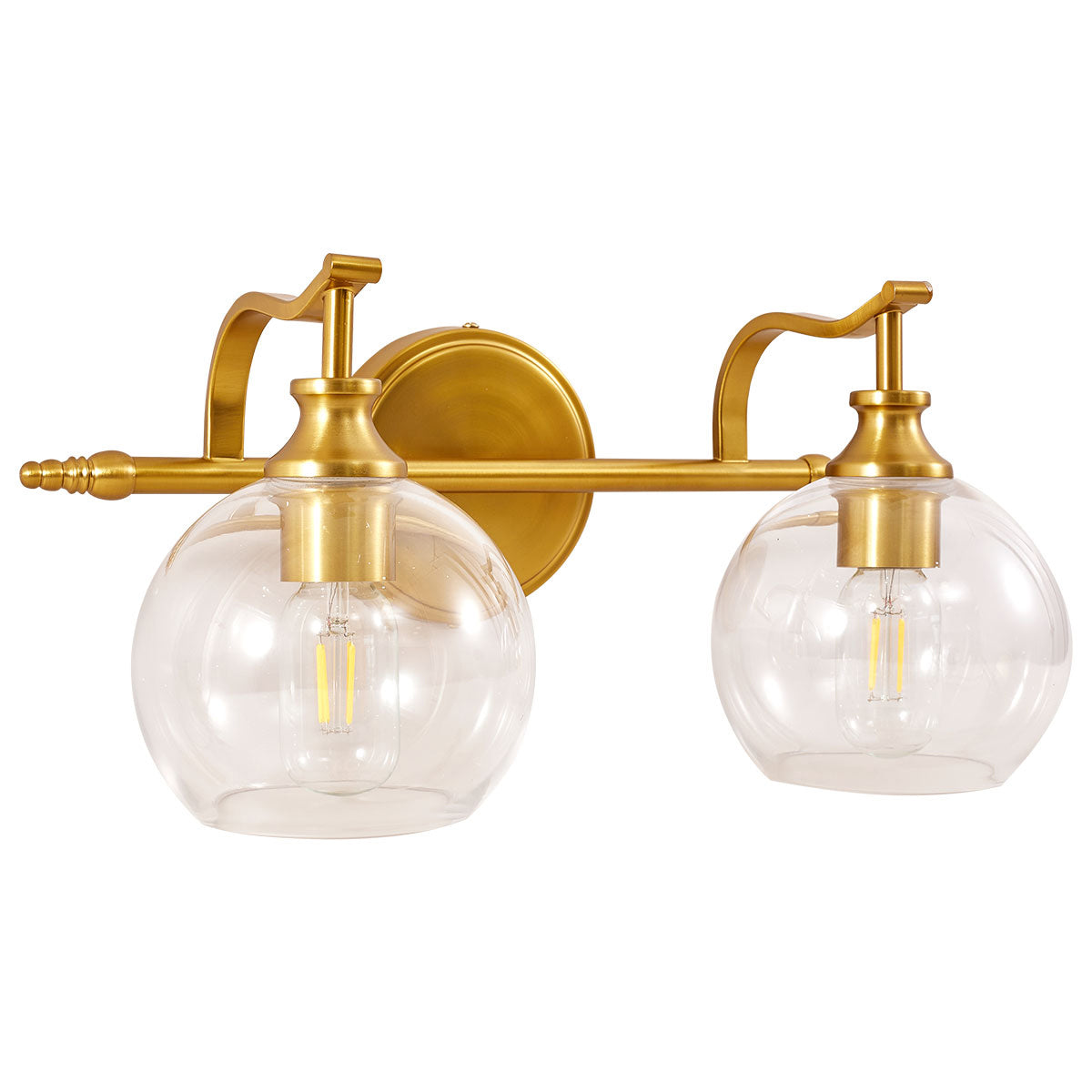 brushed gold wall sconces