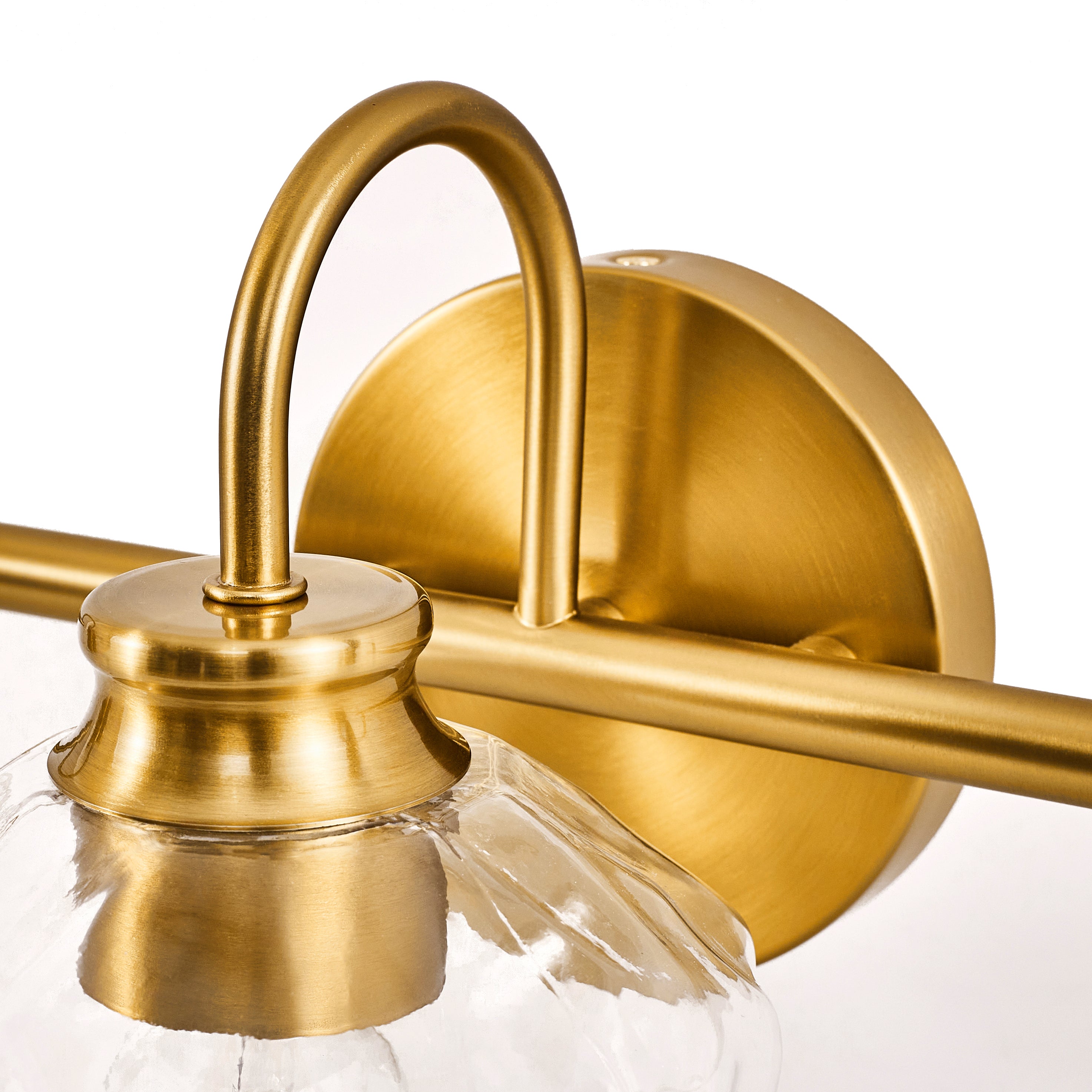 Contemporary  Hammer Glass Shade Gooseneck Bathroom Wall Sconce