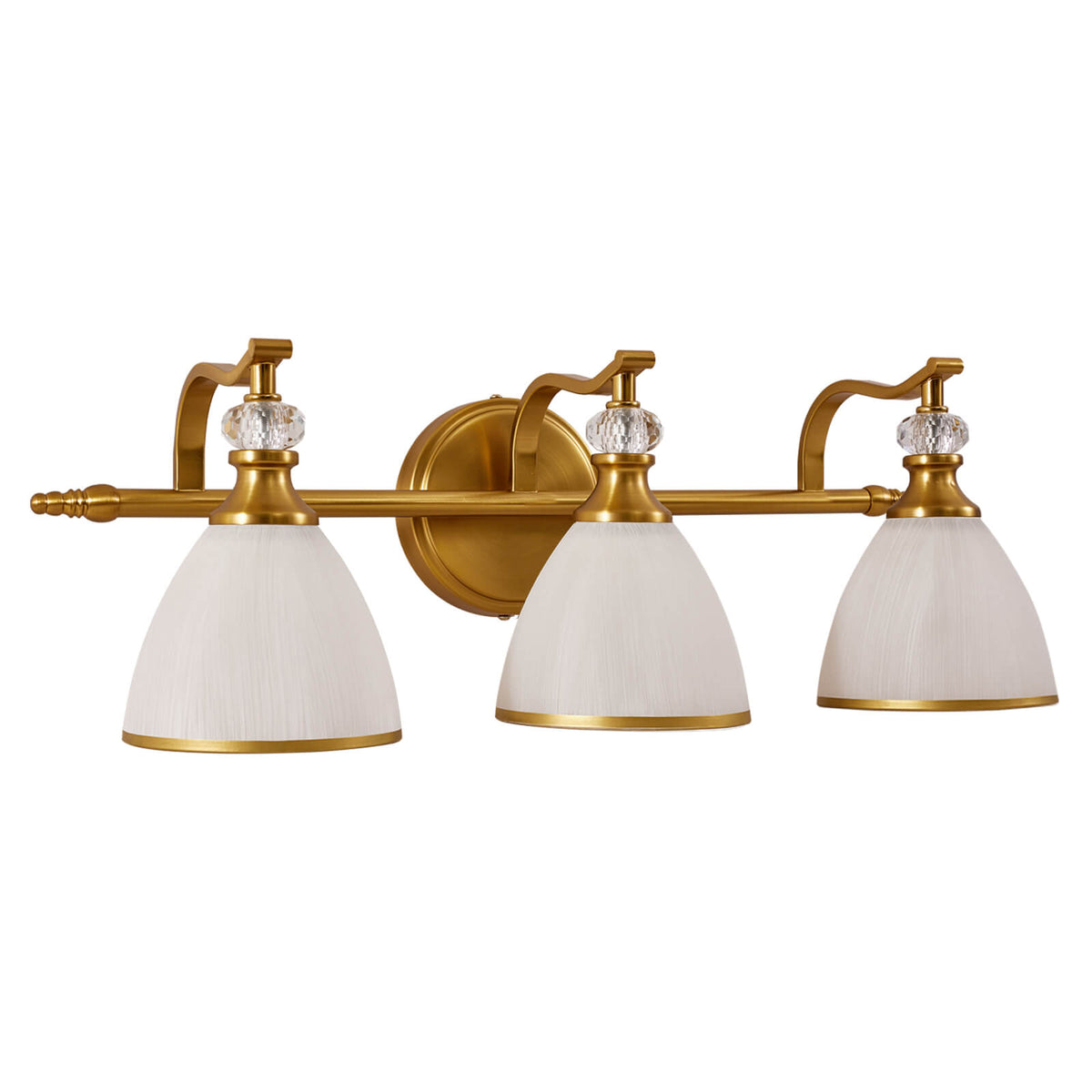 Vintage Frosted Trumpet Glass Shade Bathroom Vanity Light