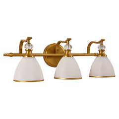 Vintage Frosted Trumpet Glass Shade Bathroom Vanity Light