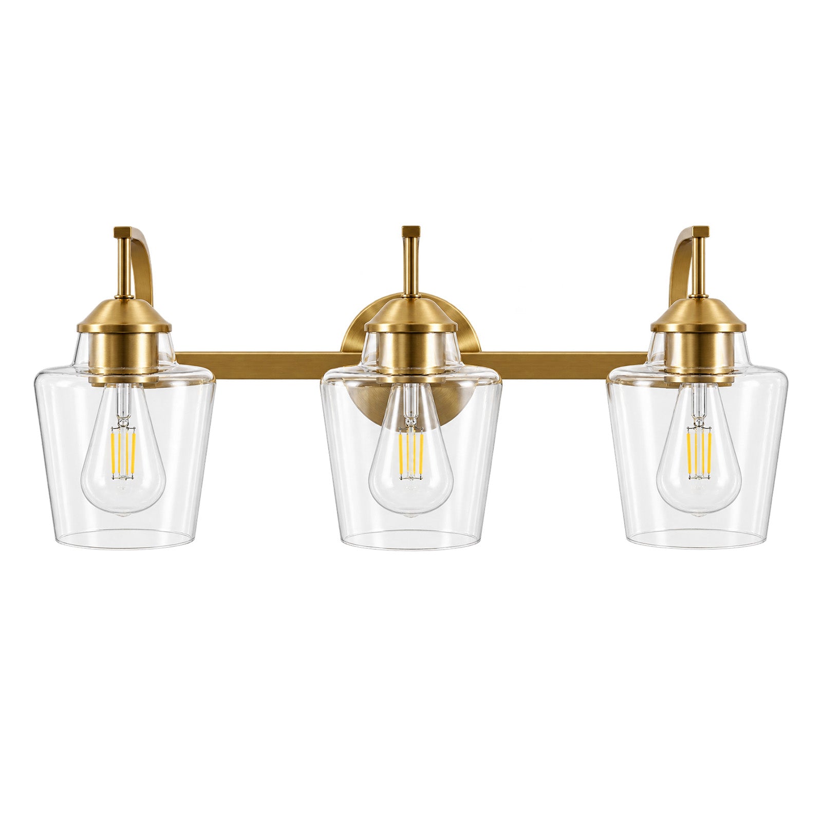 Contemporary Hand-Blown Tapered Glass Shades Bathroom Vanity Lights