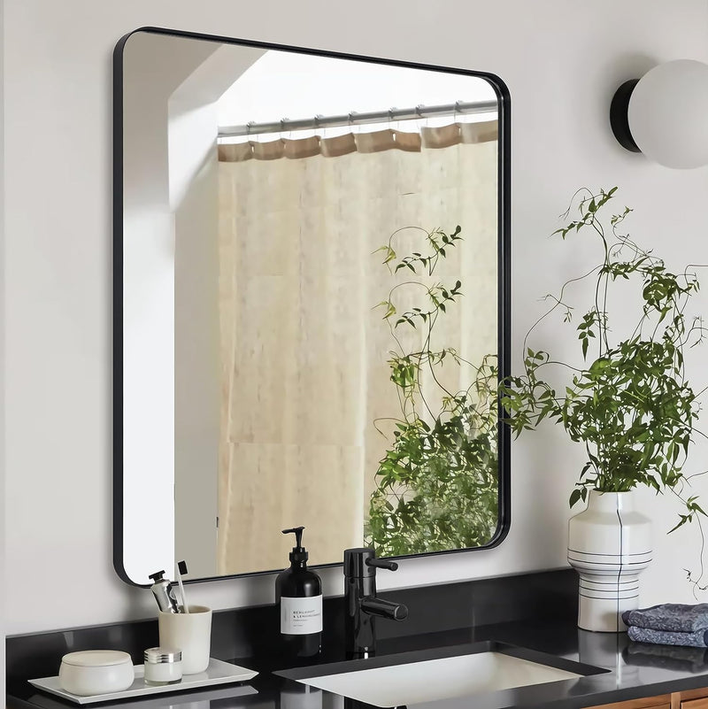 Modern & Contemporary Metal Frame Round Rectangle Mirrors Bathroom/Van