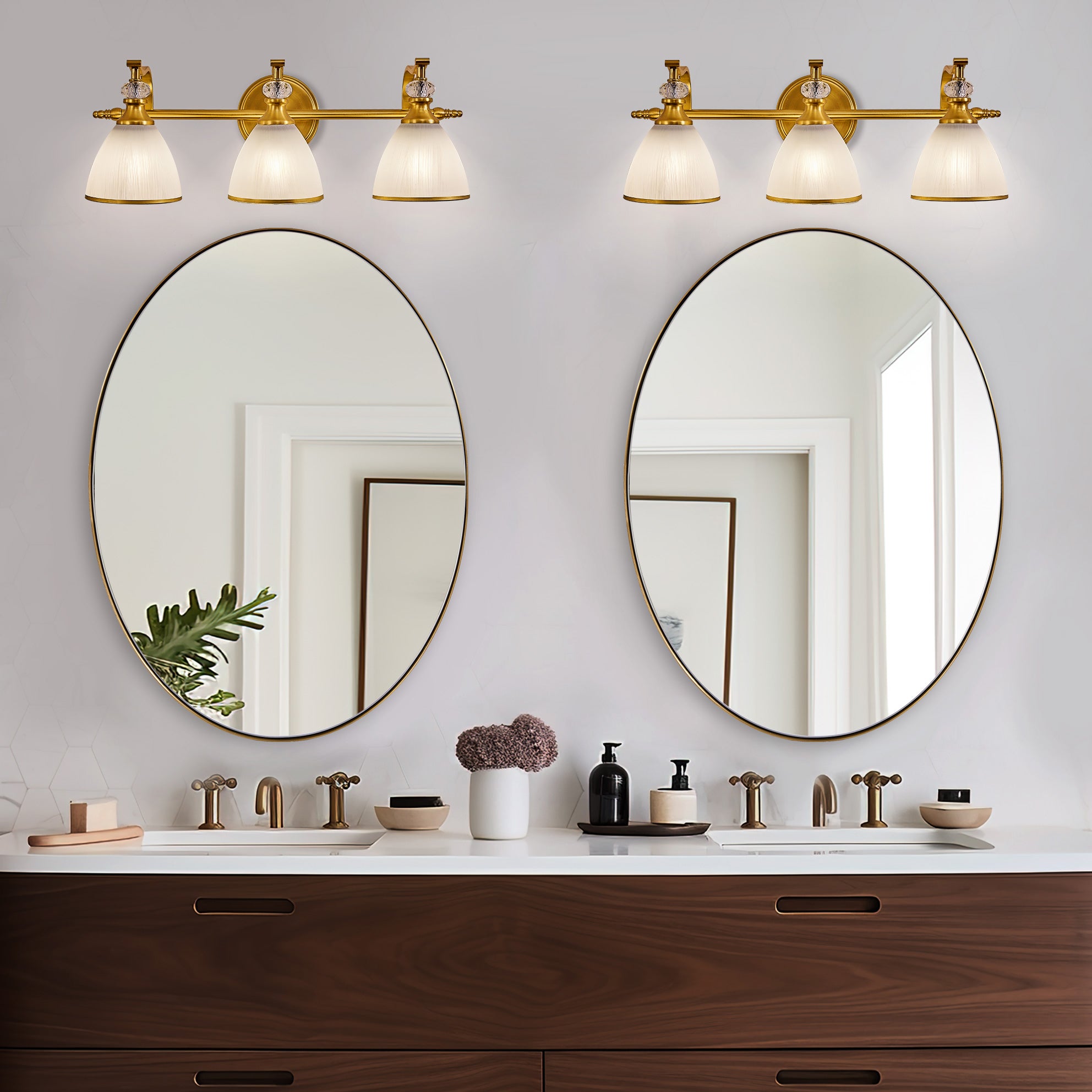 brushed gold wall sconces