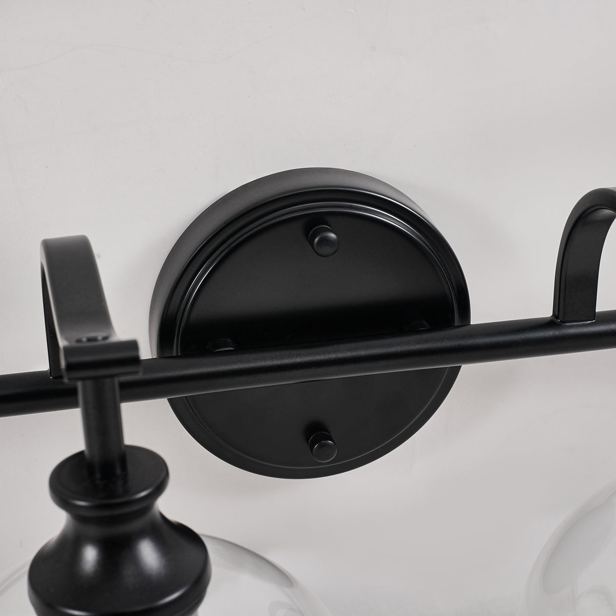 Modern Clear Globe Glass Shade Bathroom Vanity Light