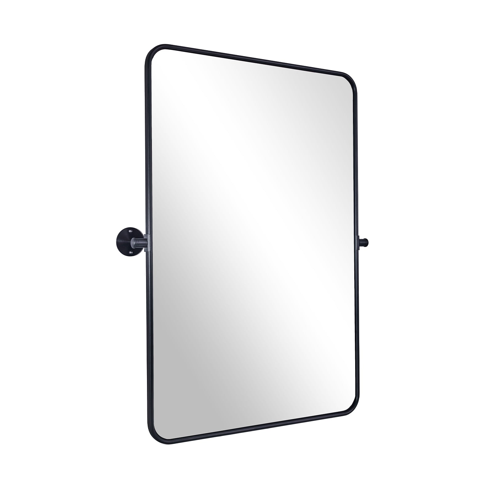 Modern Rectangle Pivot Mirror Adjustable Tilting Bathroom Mirror | Aluminum Frame