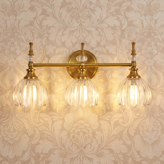 Contemporary Bathroom Vanity Light Fixtures with Tulip Glass Shade Sconces for Bath,Bedroom, Hallway