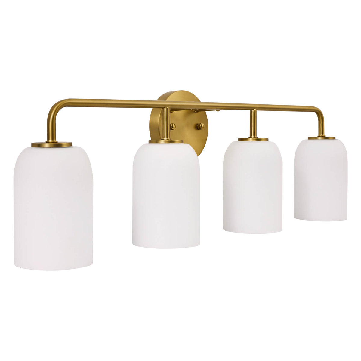 Modern Milk Glass Shade Vanity Light Wall Sconce