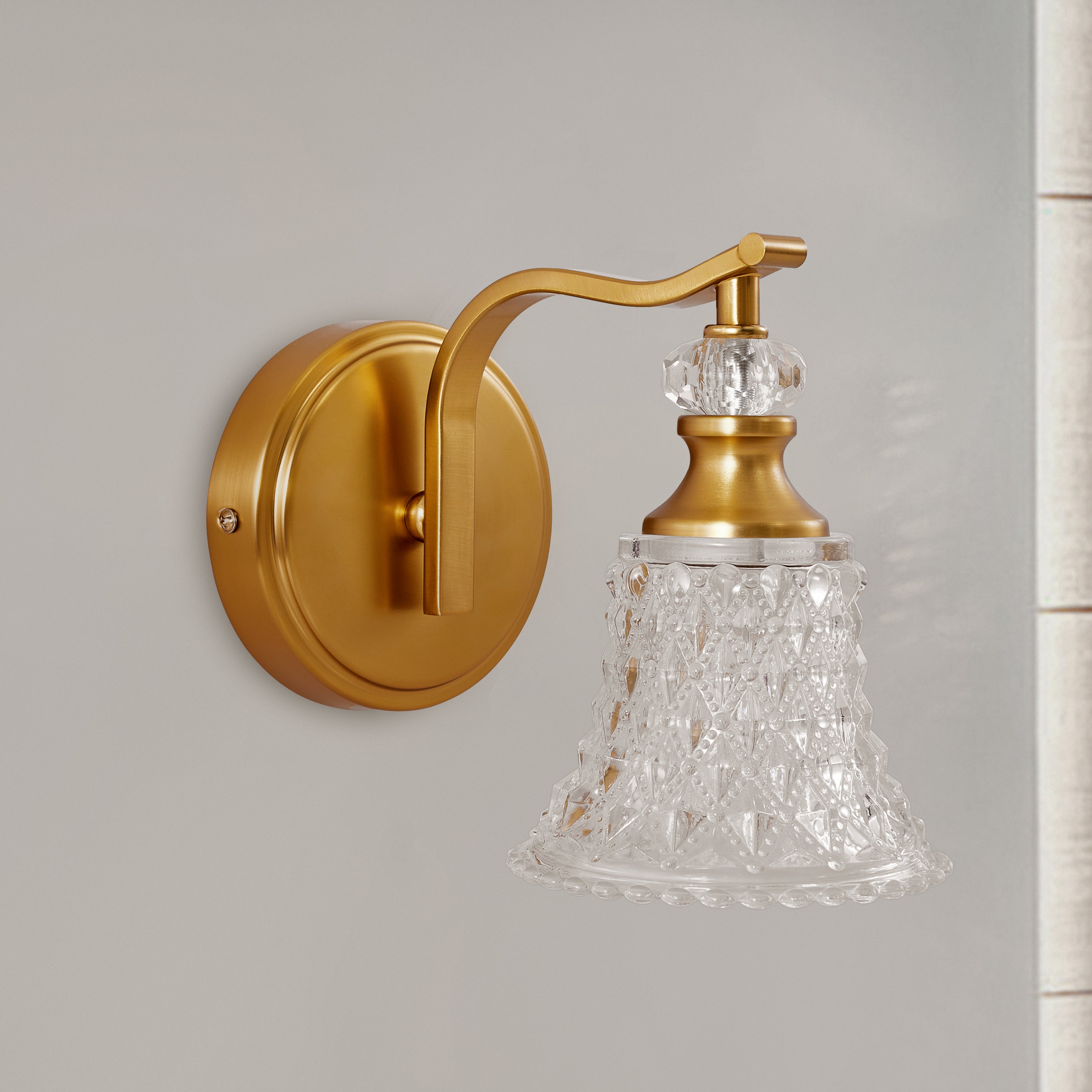 Luxury Gold Crystal Wall Sconces for Bathroom, Bedroom,Living Room