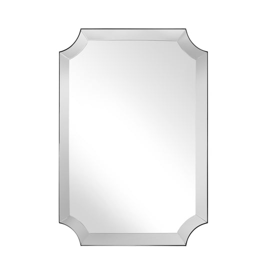 Minuette Scalloped Bathroom Decor Wall Mirrors Unique Mirrors| Stainless Steel Frame