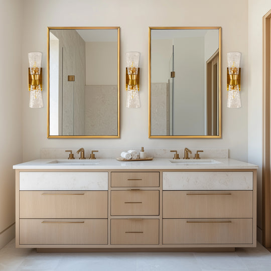 Luxury Beveled Stainless Steel Framed  Rectangular Bathroom Vanity Mirror
