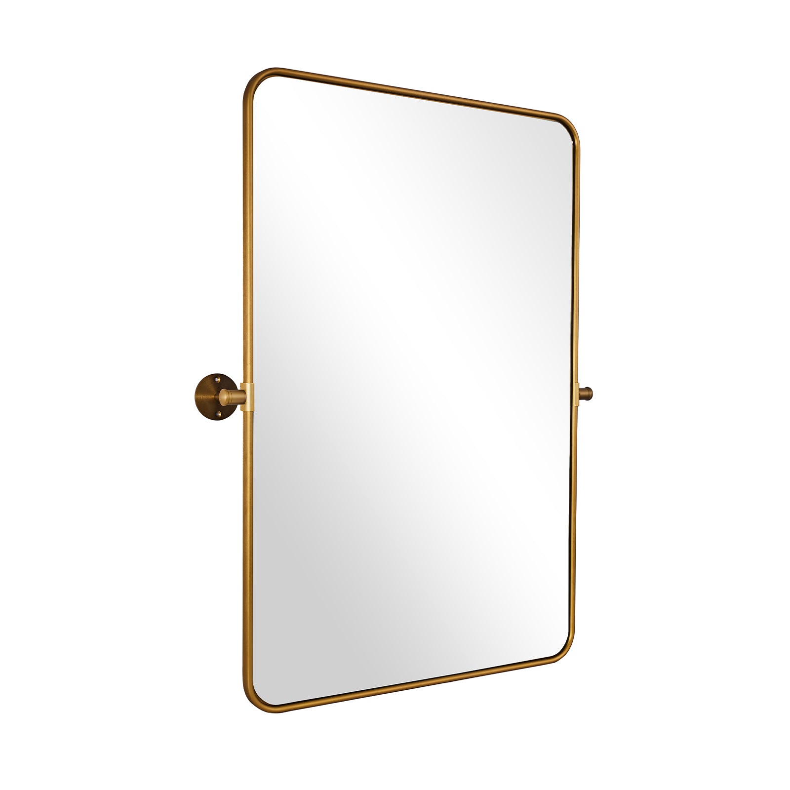 Modern Rectangle Pivot Mirror Adjustable Tilting Bathroom Mirror | Aluminum Frame