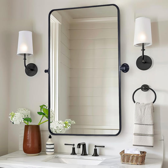 Modern Rectangle Pivot Mirror Adjustable Tilting Bathroom Mirror