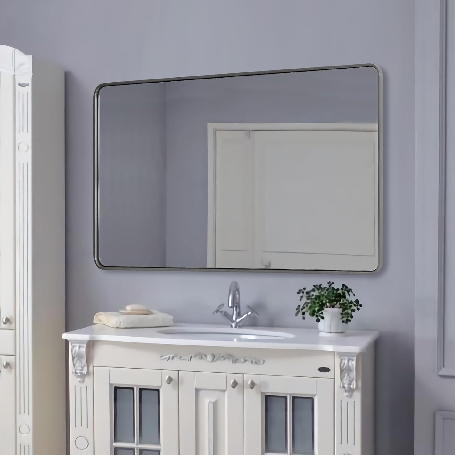 Antique Iron Framed Rectangular Mirrors for Bathroom/ Vanity