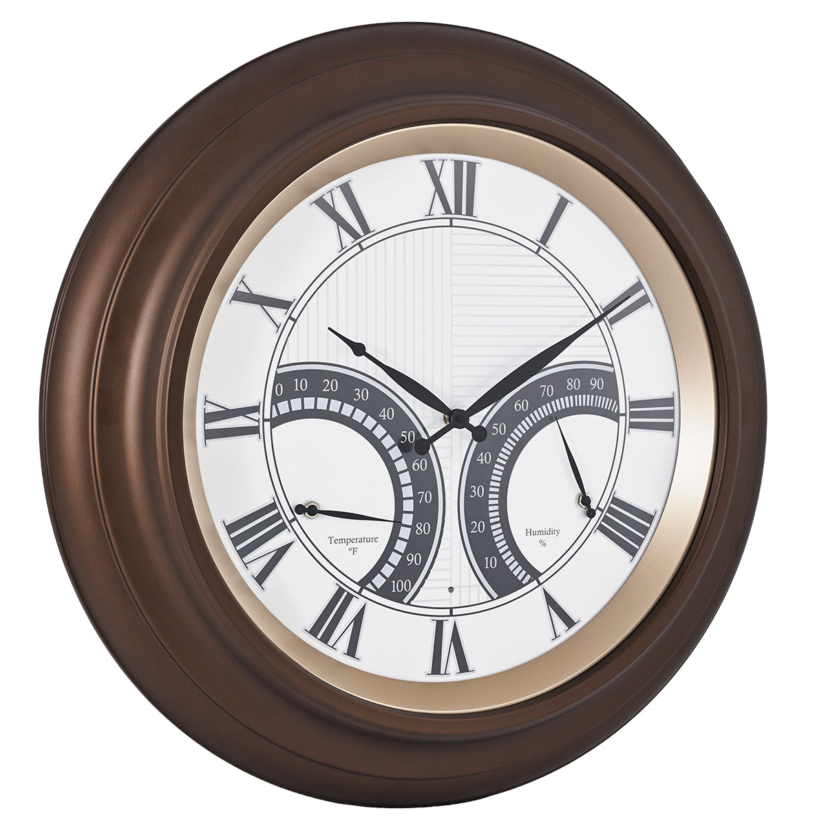 Contemporary 24 Inch Large Outdoor Wall Clock Waterproof Illuminated Clock,Stripe Dial