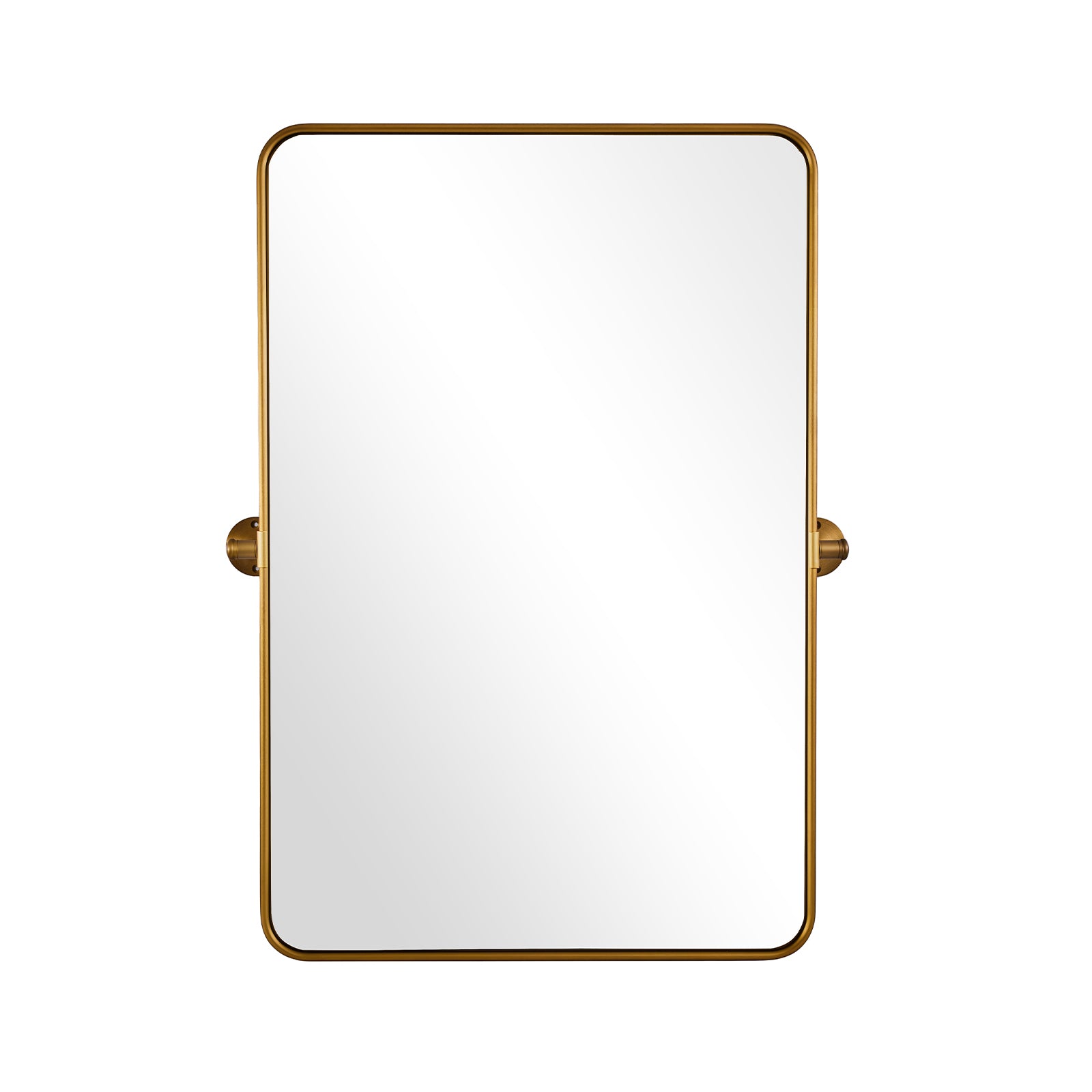 Modern Rectangle Pivot Mirror Adjustable Tilting Bathroom Mirror | Aluminum Frame