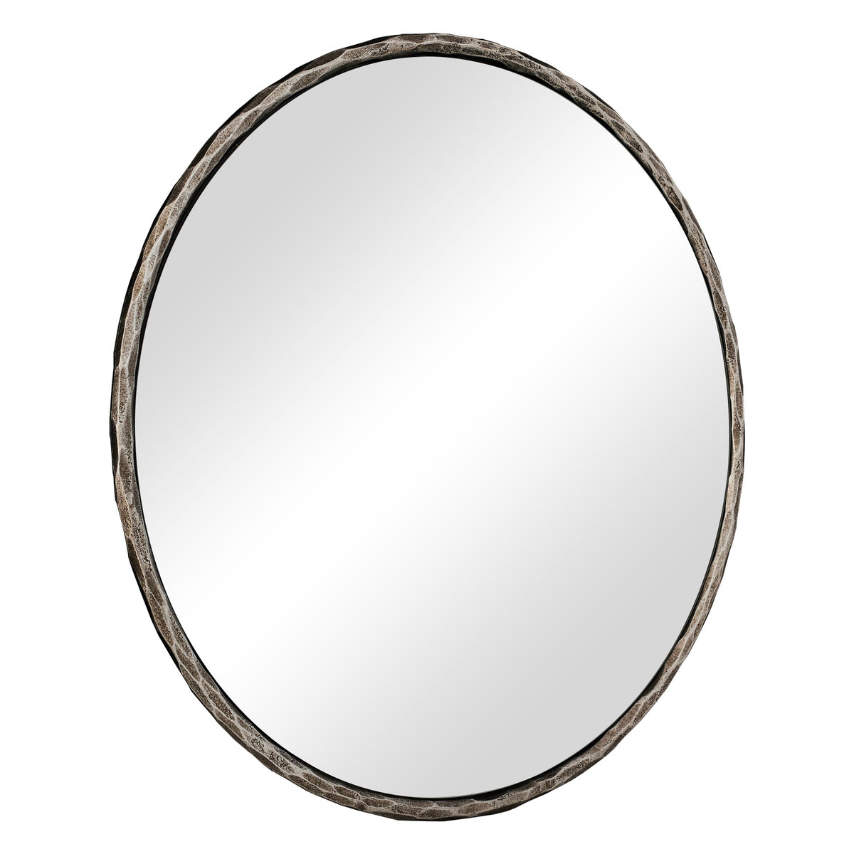 Antique Hand Hammer Forged Iron Mirror Circle Wrought Iron Mirror Round Wall Mirror