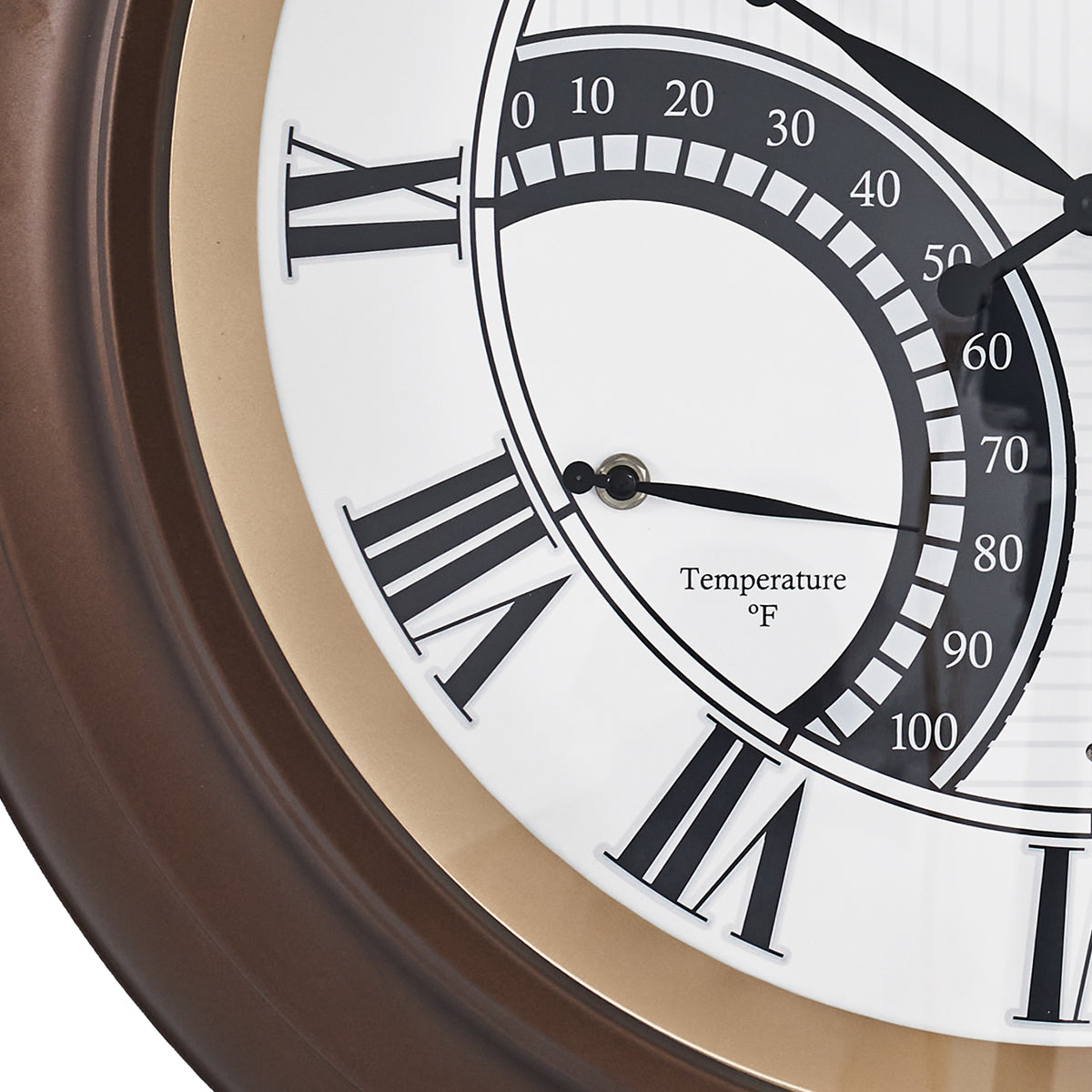Contemporary 24 Inch Large Outdoor Wall Clock Waterproof Illuminated Clock,Stripe Dial