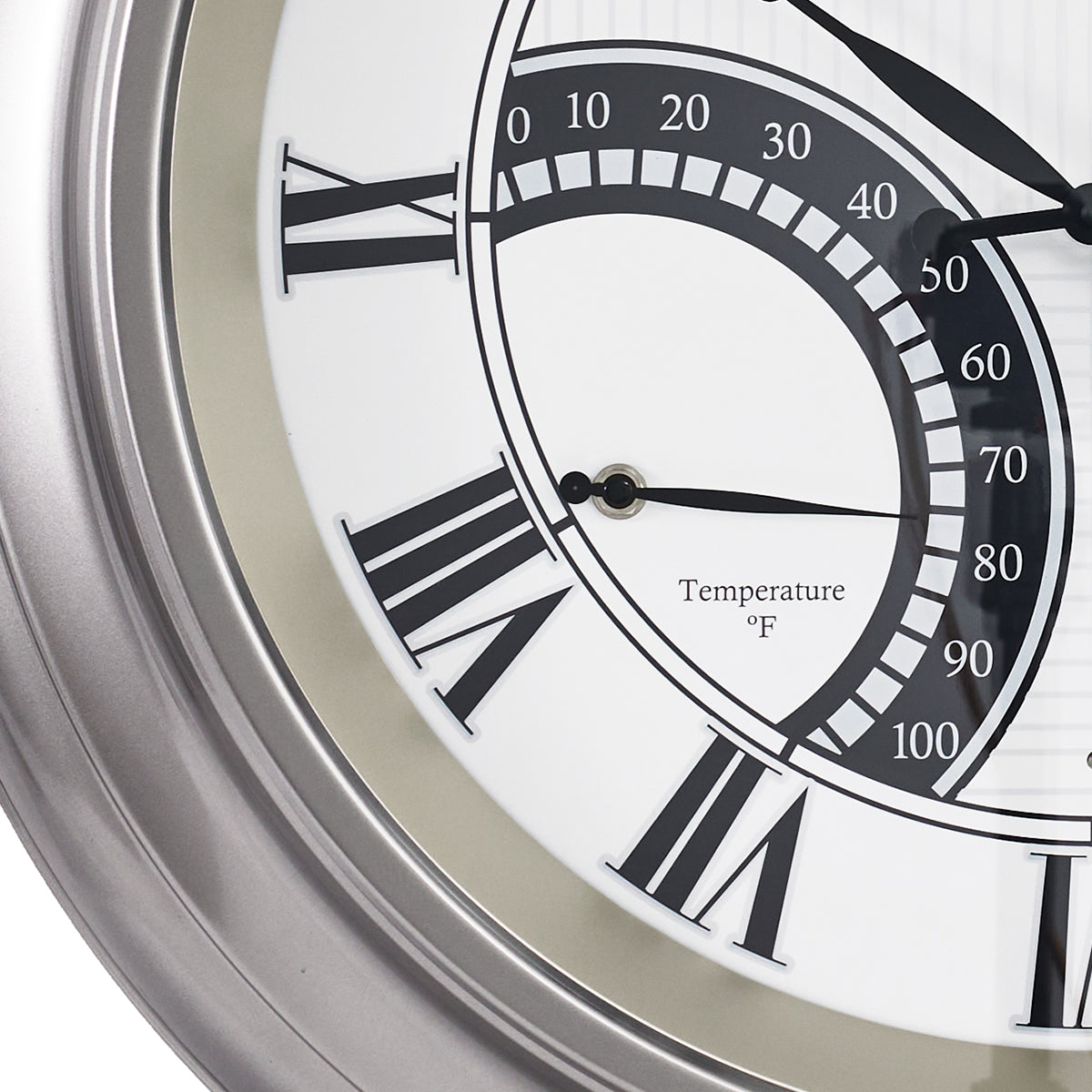 Contemporary 24 Inch Large Outdoor Wall Clock Waterproof Illuminated Clock,Stripe Dial