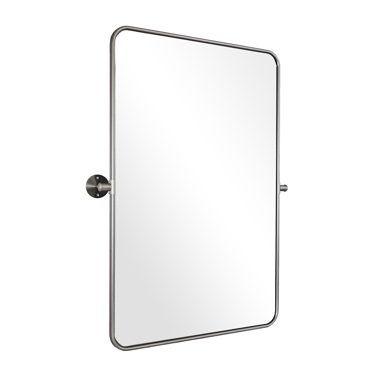 Modern Rectangle Pivot Mirror Adjustable Tilting Bathroom Mirror | Aluminum Frame