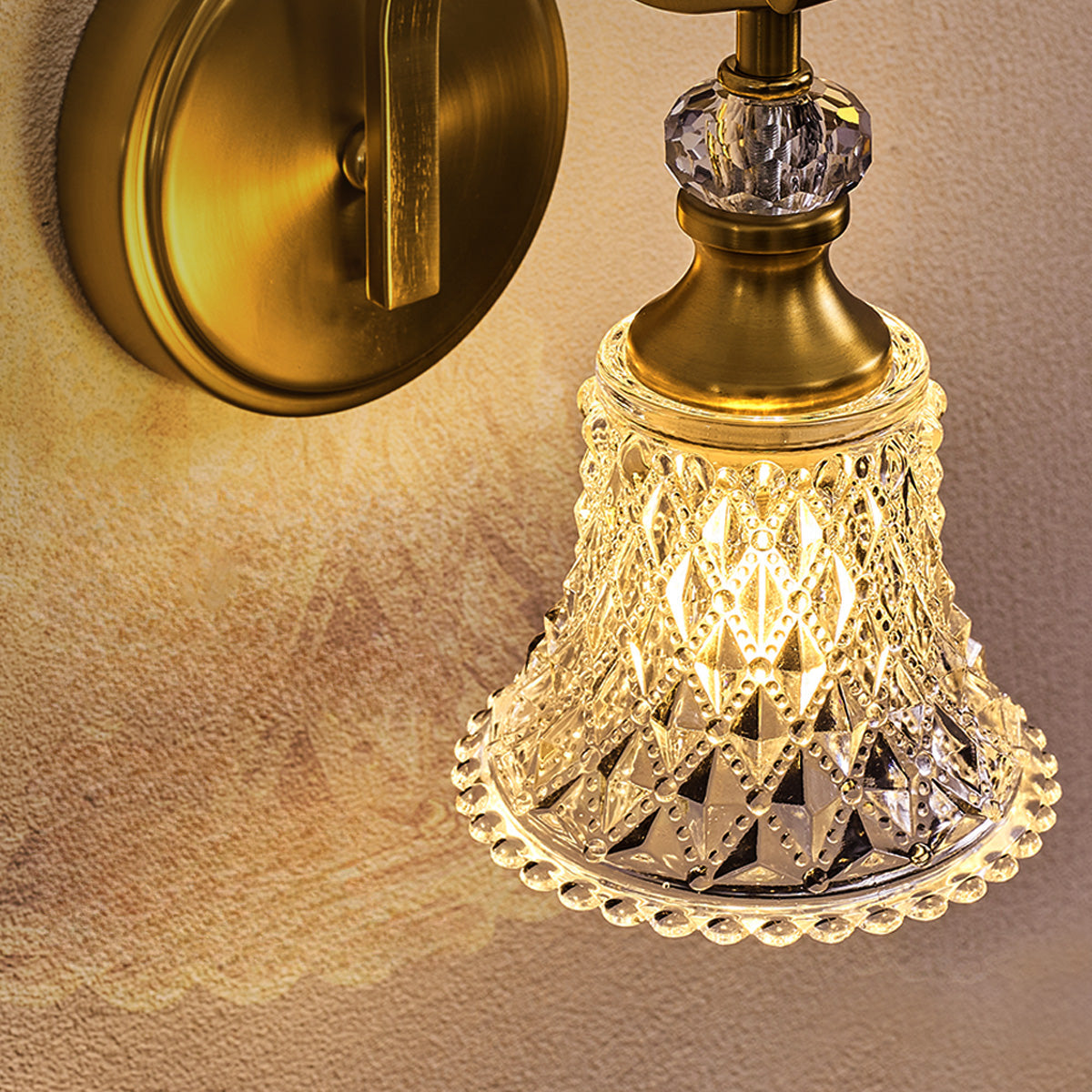 Luxury Gold Crystal Wall Sconces for Bathroom, Bedroom,Living Room