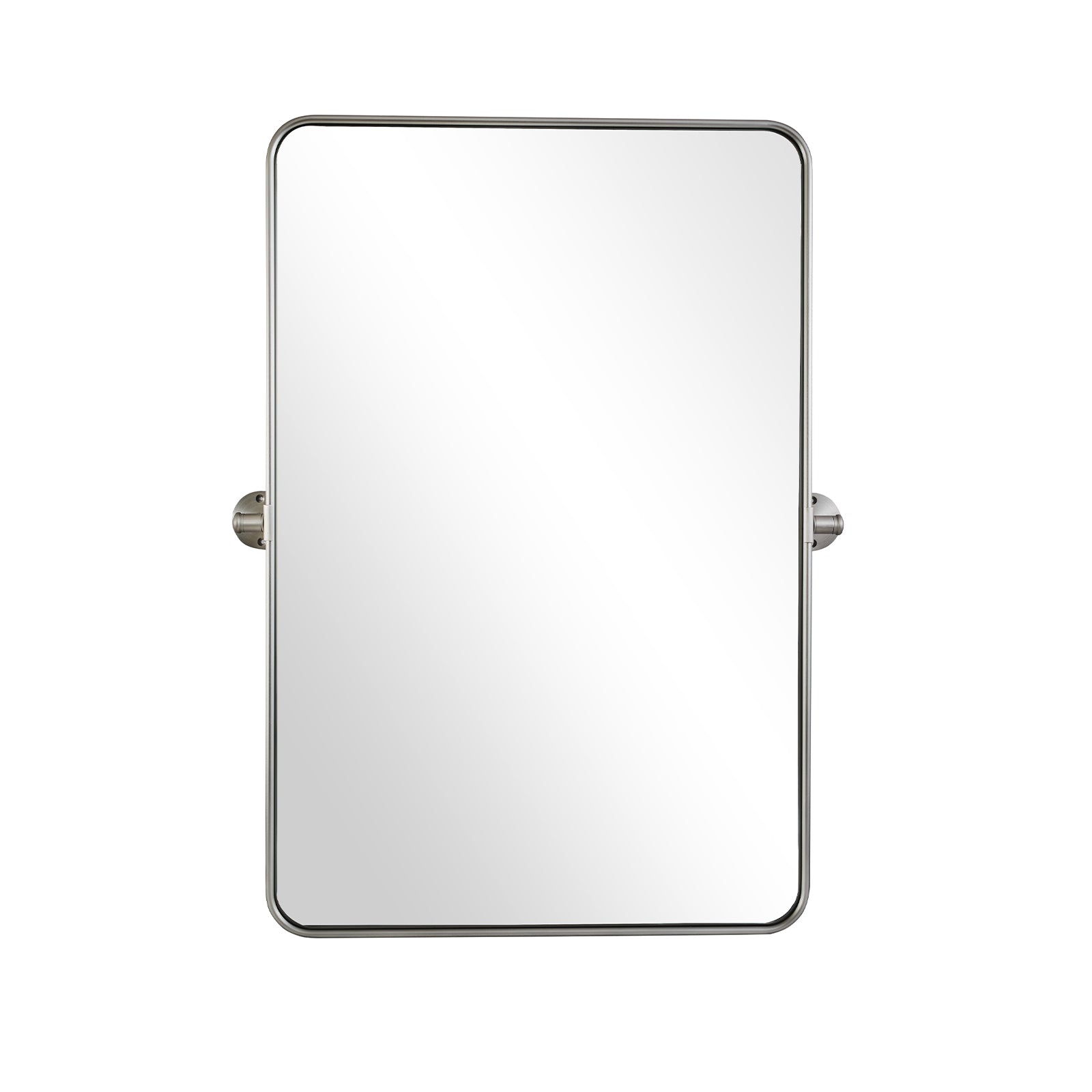 Modern Rectangle Pivot Mirror Adjustable Tilting Bathroom Mirror | Aluminum Frame