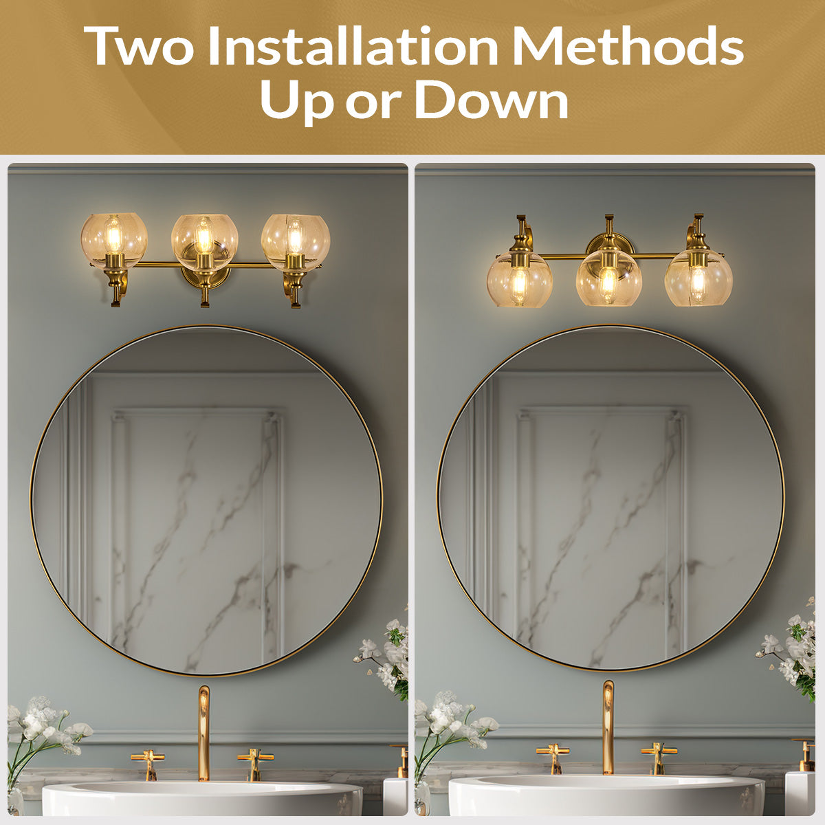 bathroom vanity light installation method