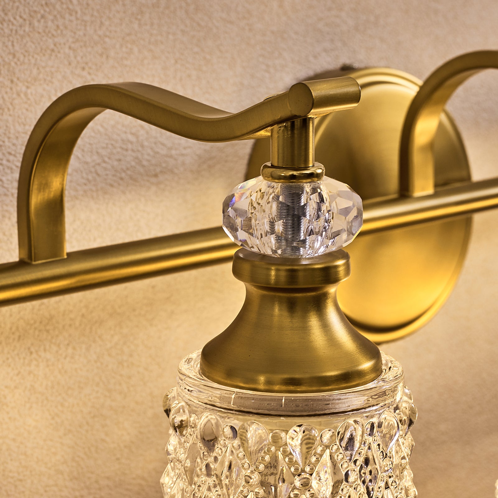 Luxury Gold Crystal Wall Sconces for Bathroom, Bedroom,Living Room