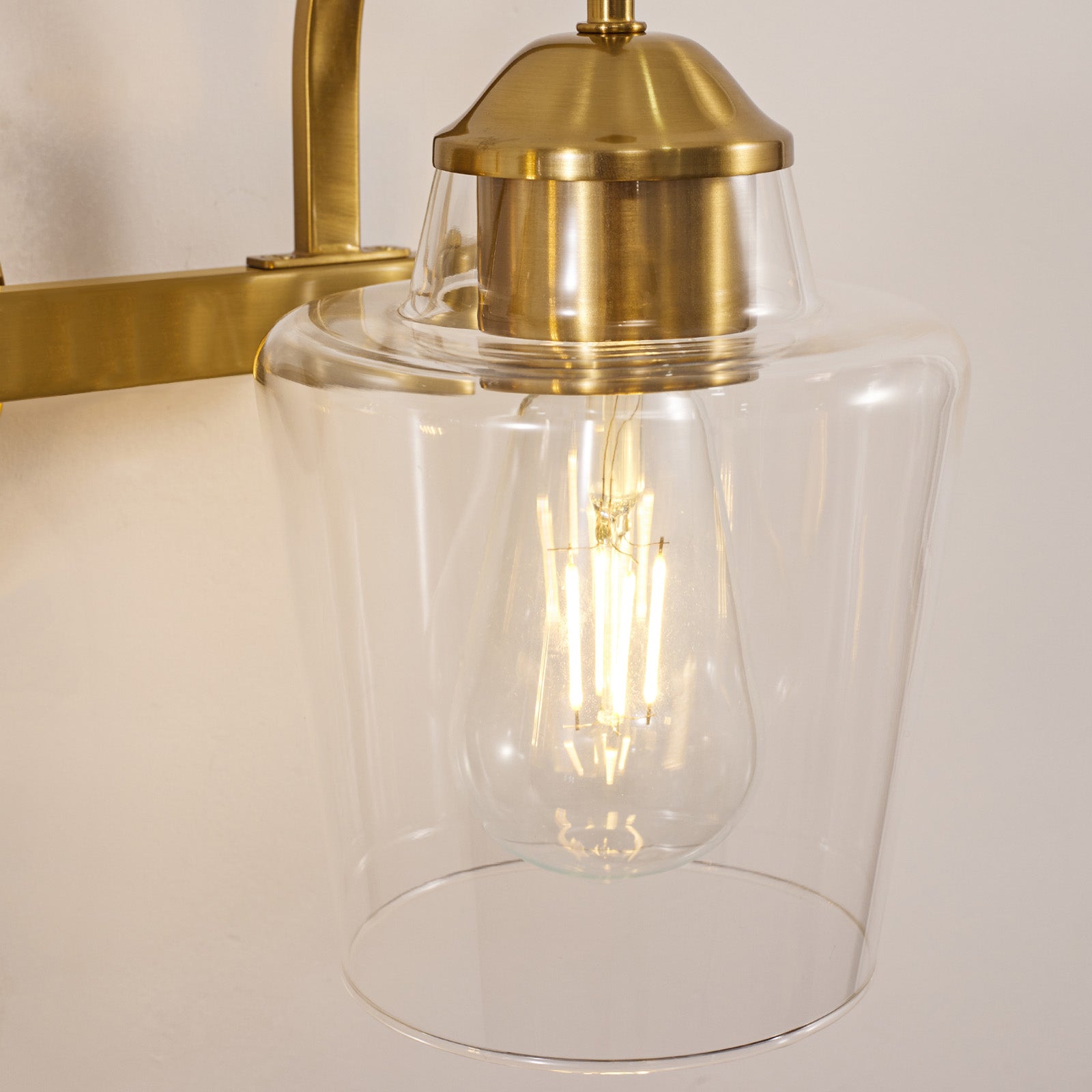 Contemporary Hand-Blown Tapered Glass Shades Bathroom Vanity Lights