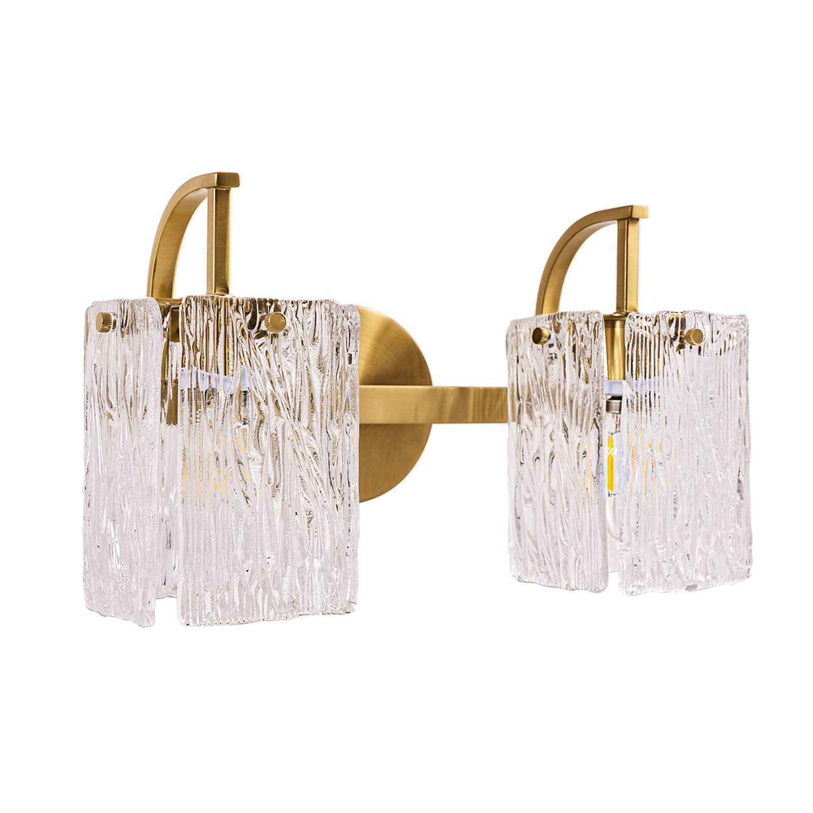 Luxury Textured Glass Shade Bathroom Vanity Light Sconce