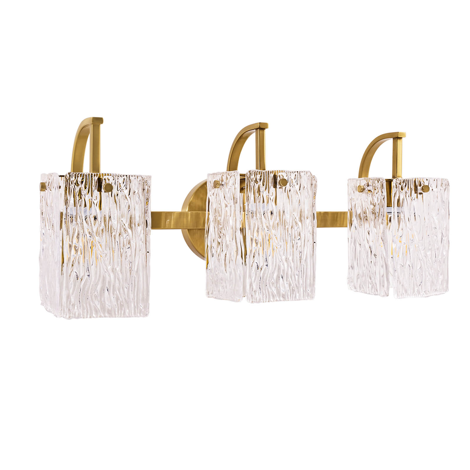 Luxury Textured Glass Shade Bathroom Vanity Light Sconce