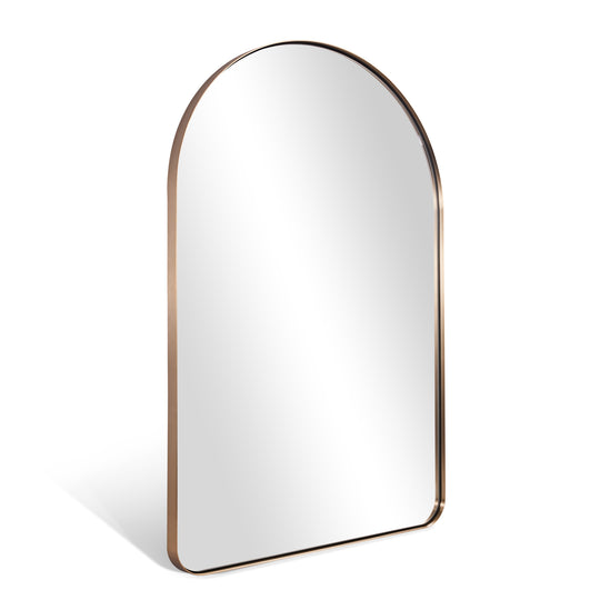Contemporary Arched Bathroom Vanity Mirror | Stainless Steel Frame